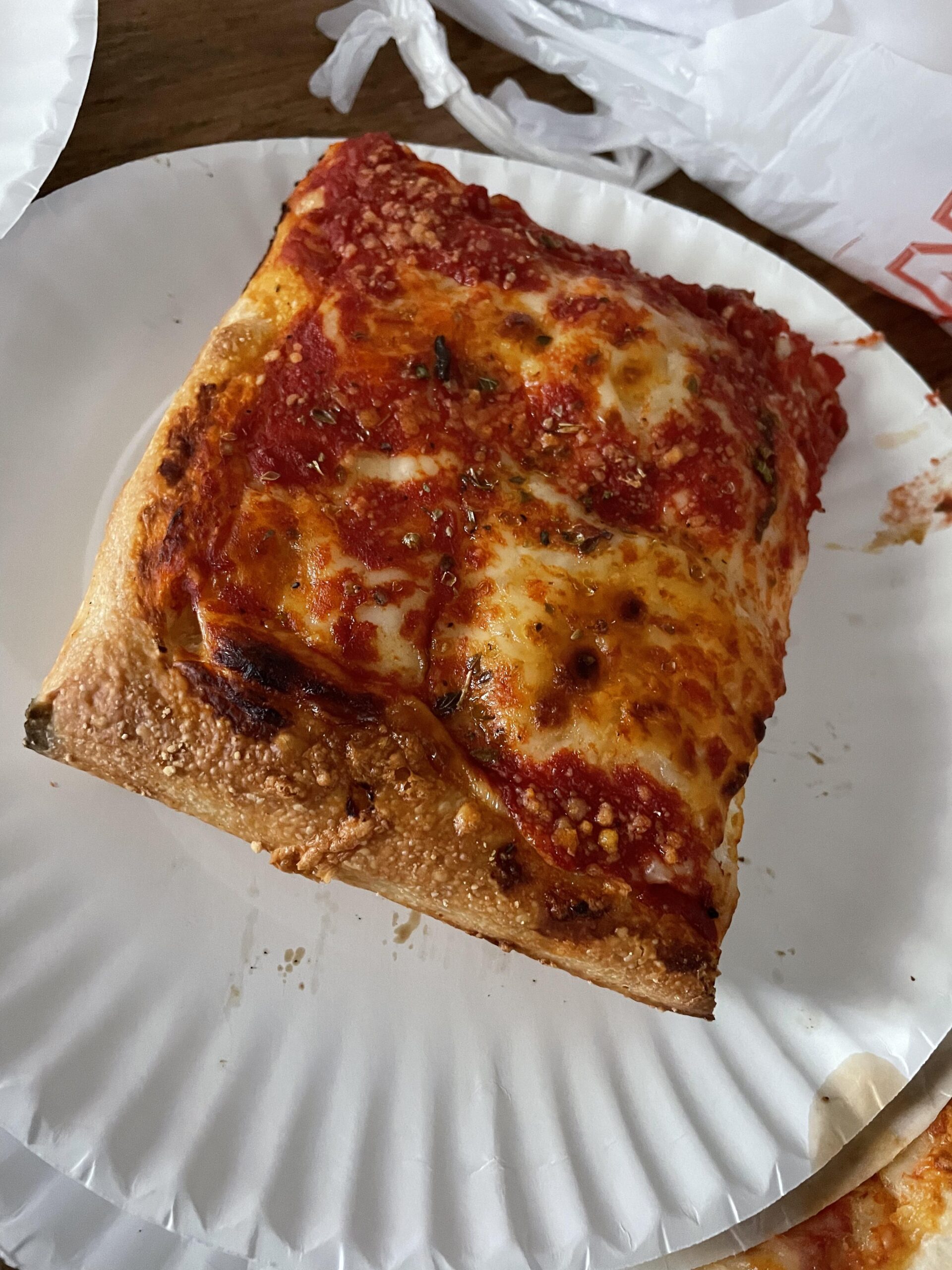 PIZZA FACTORY LOCATED AT LONG ISLAND CITY NY : GRANDPA PIZZA SLICE