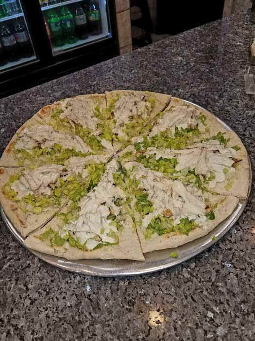 Ginos of West Hempstead NY Grilled Chicken Cesar Salad Pizza Slice